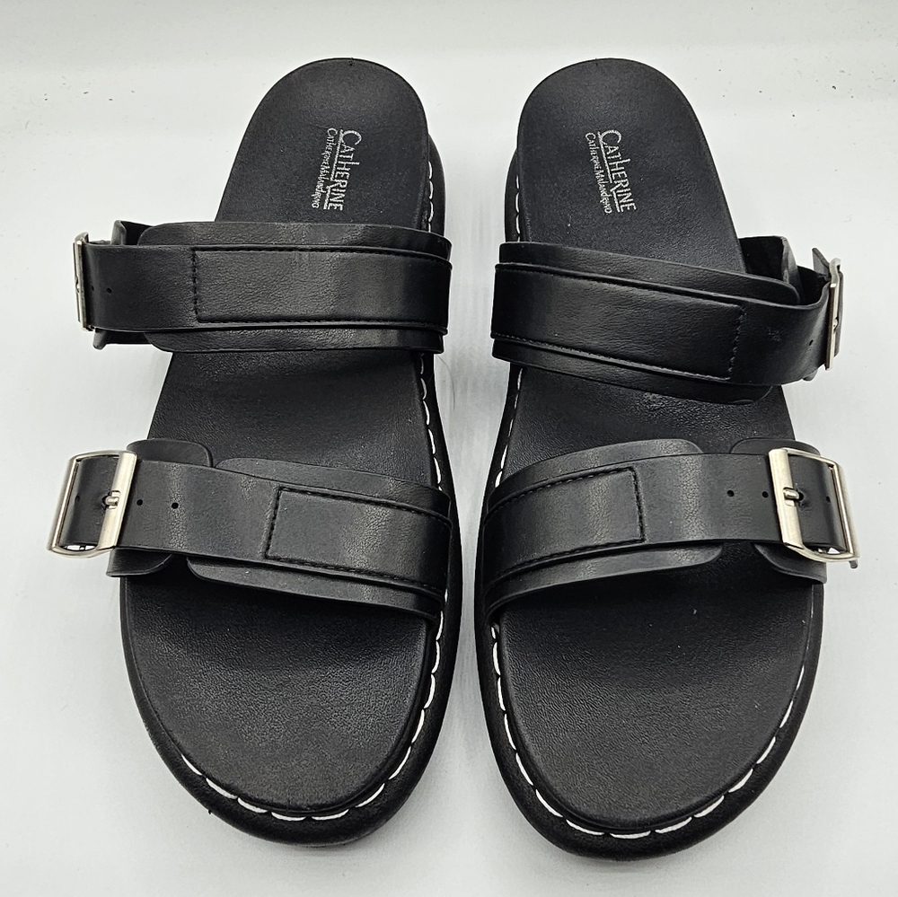 Catherine Malandrino Double Strap Adjustable Platform Sandals